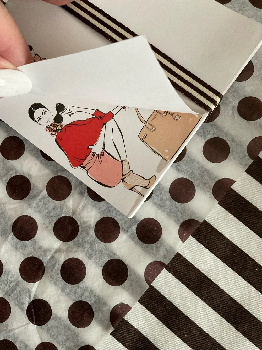 Henri Bendel Notepad Holder + Notepad with Designs by Megan Hess